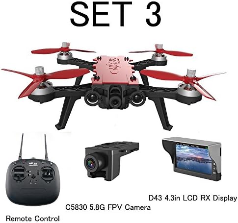 Drone With Camera Live Video FPV Drone With Goggles,Amazingbuy - MJX Bugs 8 Pro B8pro 5.8G 720P 4CH Brushless Motor Angle/Acro Mode Switch High Speed RC Racing Helicopter Quadcopter (SET 3)