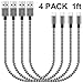 USB Type C Cable Fast Charging [4Pack 1ft] Nylon Braided Syncing Cords, USB A to Type C Charging Cable Compatible with Samsung Galaxy S10 S10+/ Note 8, LG V20 and Other USB C Device (Black)