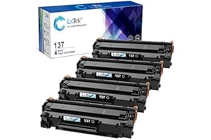 LxTek Compatible Toner Cartridge Replacement for Canon 137 Toner Cartridge CRG137 CRG 137 to use with ImageClass D570 MF236n MF232w MF216n MF244dw MF242dw MF232w,4 Black