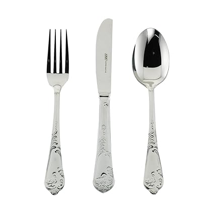 Cubertería Frankfurt 120pzs en Acero inoxidable + JUEGO DE CAFÉ DE REGALO