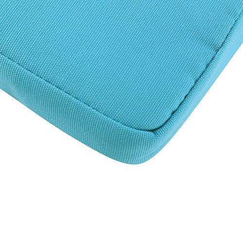Sigmat Indoor/Outdoor Square Seat Cushions Waterproof Chair Cushion Solid Portable Chair Pad Black 20 Inch