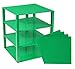 Strictly Briks Baseplate Set - Compatible with Lego - 10x10 in, 4 Green Baseplates & 30 Stackers - Supports Building Plate & Toy Brick Displays