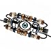 CELOKIY Charm Blue Eyes Multistrand Leather Braided Handmade Adjustable Bracelet,Black