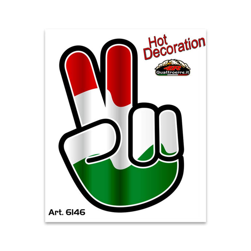 4R Quattroerre.it Sticker Respect For Bikers Tab, 10 x 12 cm