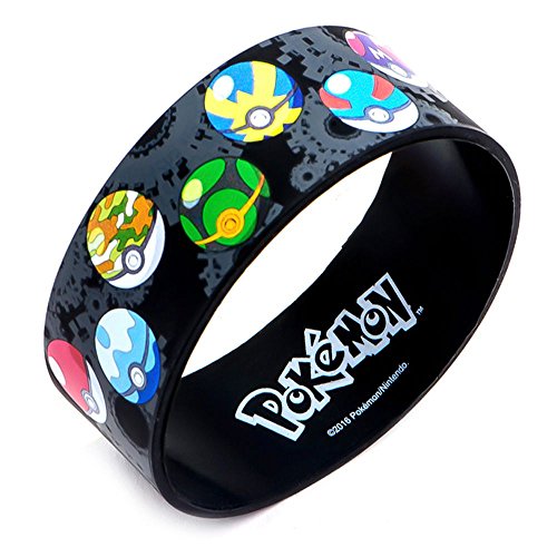 Pokemon multi-style pokeballs youth silicone wristband …