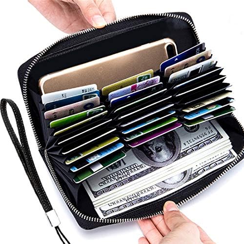 Wallet-NEWANIMA Women Multi-card Two Fold Long Zipper Clutch Purse (Style8-Blue)
