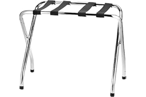 USTECH Luggage Rack X-Shape Folding | Heavy Duty Luggage Stand for Suitcases with Nylon Straps and Rubber Feet for Added Stability | Luggage Rack for Guests, Guest Room & Bedroom