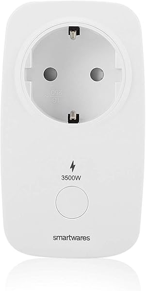 Smartwares Smart Home Pro Funk Steckdose mit Energiemessfunktion Wei steuerbar via Smart Home Pro Fernbedienung Alexa kompatibel App steuerbar via Basisstation