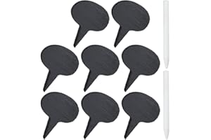 SHINEOFI Cheese Markers Set with 8 Reusable Chalkboard Labels and 2 Soapstone Chalks for Charcuterie Boards and Cheese Platte