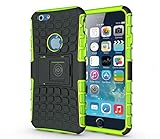 iPhone 6 Plus Case, iPhone 6/6S Plus Armor cases (6+) Tough Rugged Shockproof Armorbox Dual Layer Hybrid Hard/Soft Slim Protective Case (5.5 inch) by Cable and Case - Green Armor Case