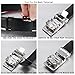 Tiitc Men's Genuine Leather Ratchet Dress Belt with Automatic Buckle (Black, 35mm Wide) (Black Buckle-03)