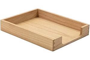 Kirigen Wood Letter-Size Tray Single-Tier (TP-NA)- Wooden Tones Collection Front-Load Documents Tray for Office Desktop Organizer - Desk Magazine, File, Folder, Paper Holder Natural