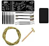 Otis Ripcord for .22Cal .22 Cal Bore Cleaner + Ultimate Arms Gear Gunsmith Cleaning Gun Mat Ruger 10/22 10-22 10 22 Rifle + Punch Tool Set Kit + Hammer + Brushes & Picks Tools + Magnetic Parts Tray