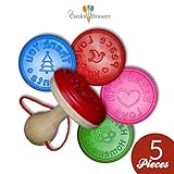 Cooks Drawer 5 Piece Cookie Cutter Stamp Set