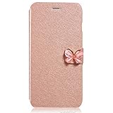 For iPhone 7 Case, HP95(TM) Luxury Women Girls Flip Leather Slim Wallet Card Magnetic Case Cover with Butterfly For iPhone 7 4.7inch (Gold)