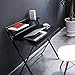 JIWU 2-Style Folding Desk for Small Space, Home Office Workstation with Shelf, Simple Computer Desk Laptop Writing Table