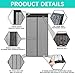Magnetic Screen Door,Removable Screen Door with Full Frame Velcro and Heavy Duty Mesh Curtain,Fits Door Openings up to 36 x 82 Inch MAX(Black)