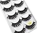 CerroQreen Eyelashes Thick Curly Fashion Lashes 5 Pairs 3D Mink Eyelashes Dramatic False Lashes (eyelashes -01)