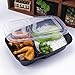 34oz Meal Prep Containers，Food Storage Containers with Fork Spoon and 2 Room,2 Separate Compartment with Clear Lids,Stackable&Reusable Lunch Boxes, Microwave/Dishwasher/Freezer Safe, (50-Pack)