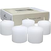 D'light Online Long 10 Hour Burn Time Unscented Votive Candles - Small Candles for Birthdays, Baby Shower, Home Decoration, Restaurants and Weddings (White, 10 Hour - Set of 12)