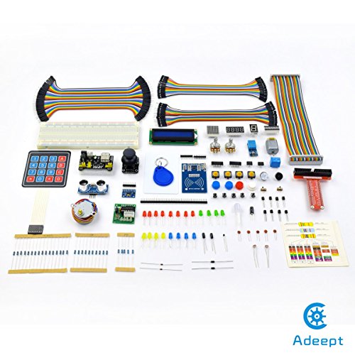 Adeept RFID Starter Kit for Raspberry Pi 3, 2 Model B/B+, Stepper Motor, ADXL345, 40-pin GPIO Extension Board, Breadboard, with C and Python Code, Learning Kit with Guidebook(PDF)