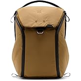 Peak Design Everyday Backpack 20L, Coyote, MagLatch Top, Dual Side Access, FlexFold Dividers, Fits 15" Laptop, For Camera Carry, Daily Commutes or Travel, Versatile Backpack for Men and Women
