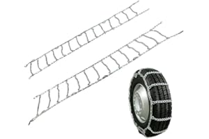 Mytee Products (Set of 2) 22.5" Twist Link Snow Tire Chain for Semi Trucks - Emergency Tire Traction Grip Chains - Snow Blower Single Wheel Chains for Commercial Trucks, SUVs, Pickups, Auto Trac