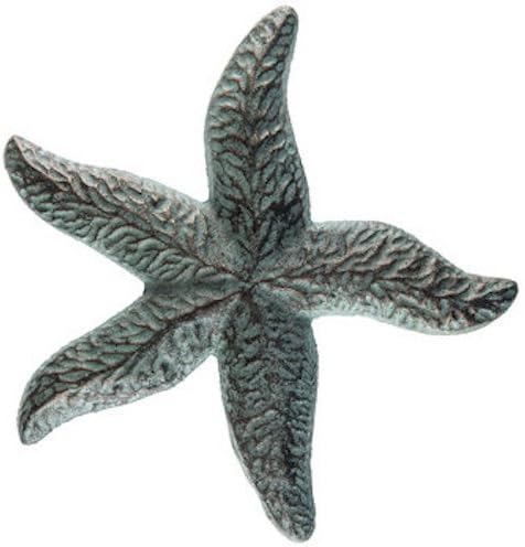 Coconut Grove Galleria Sea Green Starfish Bronze Patina Cast Iron Metal Table Top Piece Paperweight Wall Decor