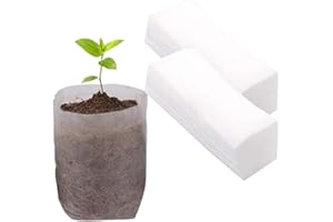 gardtree Plant Nursery Bags 6.3” x 7” 200PCS, Non-Woven Biodegradable Plant Grow Bags Fabric Seedling Starter Pots for Vegetable Flower Fruit Saplings Tree, Home Garden Supply