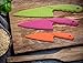 Plastic Kitchen Knife Set 3 Pieces and 3 colors for Kids, Safe Nylon Cooking Knives for Children, for Lettuce or Salads by GarMills