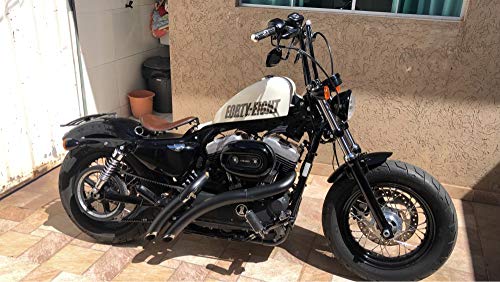 AQIMY Motorcycle Black Short Front Fender Mudguard for Harley Sportster Forty-Eight XL1200X 2010-2017 2016 2015 2014 2013 2012 2011