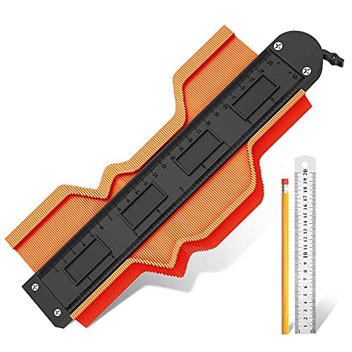 Contour Gauge With Lock, 10 Inch Contour Gauge Duplicator, Scribe Tool, Profile Gauge Master