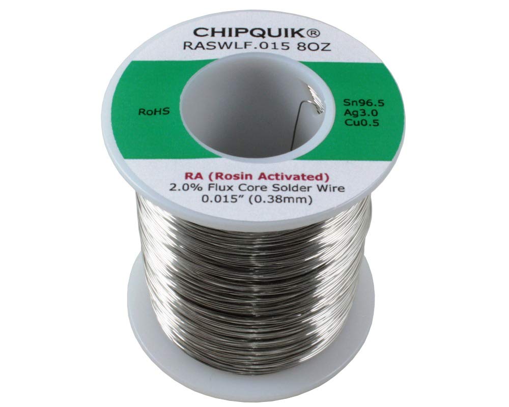 LF Solder Wire 96.5/3/0.5 Tin/Silver/Copper Rosin Activated .015 1/2lb