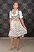 2-Piece Dirndl Dress Authentic Bavarian Floral Exlusive,Green, GE42/ US12