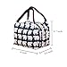 A Little Lemon Cute Reusable Cotton Lunch Bag Insulated Lunch Tote Soft Bento Cooler Bag (Polar Bear)