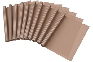 Selizo 10 Pack Teflon Sheet for Heat Press Transfer Sheet Non Stick 12''x16'' Heat Press Transfer Paper Heat Resistant Craft Mat