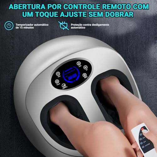110-240V, Massageador de Pé, Máquina de Massagem de Pés Shiatsu Aquecimento Profundo, Adequado para Tamanhos de Calçado 34-47