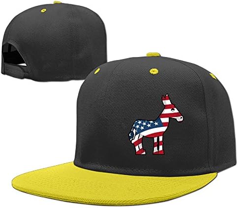 HEHE TAN Pl Donkey America Flag-01 Art Flat Hip Hop Baseball Cap