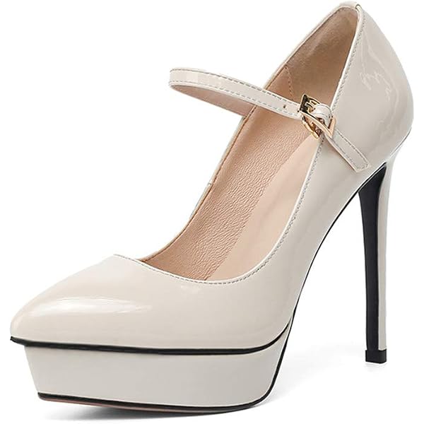 TinaCus Women's Patent Leather Pointed Toe Stiletto Heels - 5.12 Inch Heel, Platform, Buckle Belt, Handmade Pumps - View #12