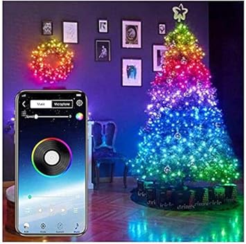 Amazon Co Jp クリスマスツリーデコレーションライト Ledストリングライト アプリリモコン フェアリーライト Usbプラグインled ストリングライト スマートledストリップライト スポーツ アウトドア
