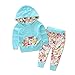 TIFENNY Baby Kids Long Sleeve Floral Print Tracksuit Top +Pants Sets