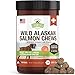Strawfield Pets Salmon Dog Chews Omega 3 Fish Oil Chews with Wild Alaskan Salmon Oil Skin & Coat + Seasonal Allergy Support Hip & Joint Dog Supplement + EPA & DHA Made in USA