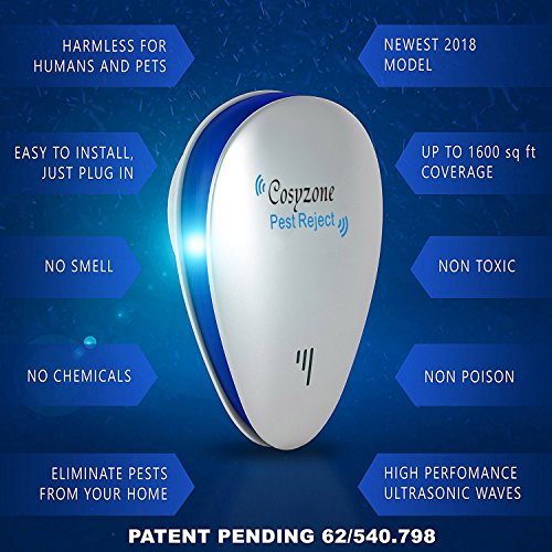 Ultrasonic Pest Repeller, Cosyzone 6 Pack Electronic Pest Control Repellent Plug In for Insect, Mice, Rats, Spiders, Fleas, Roaches, Bed Bugs, Mosquitoes, Eco-Friendly, Human & Pet Safe - Thumbnail 3