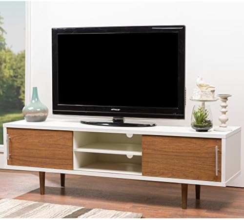 Baxton Studio gemini Wood Contemporary Tv Stand White