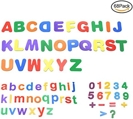 Strong Magnetic Letters and Numbers for Kids Non-Toxic Educational Alphabet for Classroom 68 Pieces - FUNLAVIE