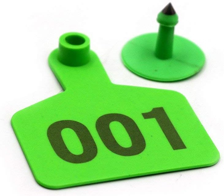 100 Sets Cattle Ear Tags TPU Material Cow Ear Tag with Number 001-100 (Green) - Image 5