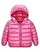 IKALI Kids Down Coats, Spring Light Weight Packable Puffer Jacket with Hood Pockets for Girls Boys Outwear Clothes (2-12Y)