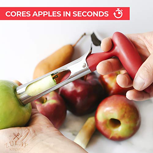 Zulay Premium Apple Corer Tool Stainless Steel, Ultra Sharp Serrated