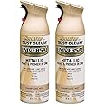 Rust-Oleum 261415 Universal All Surface Metallic Mist Spray Paint, 11 oz, Champagne Mist (Pack of 2)