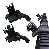 Ledsniper® Front and Rear flip up 45 Degree Rapid Transition BUIS Backup Iron Sight
